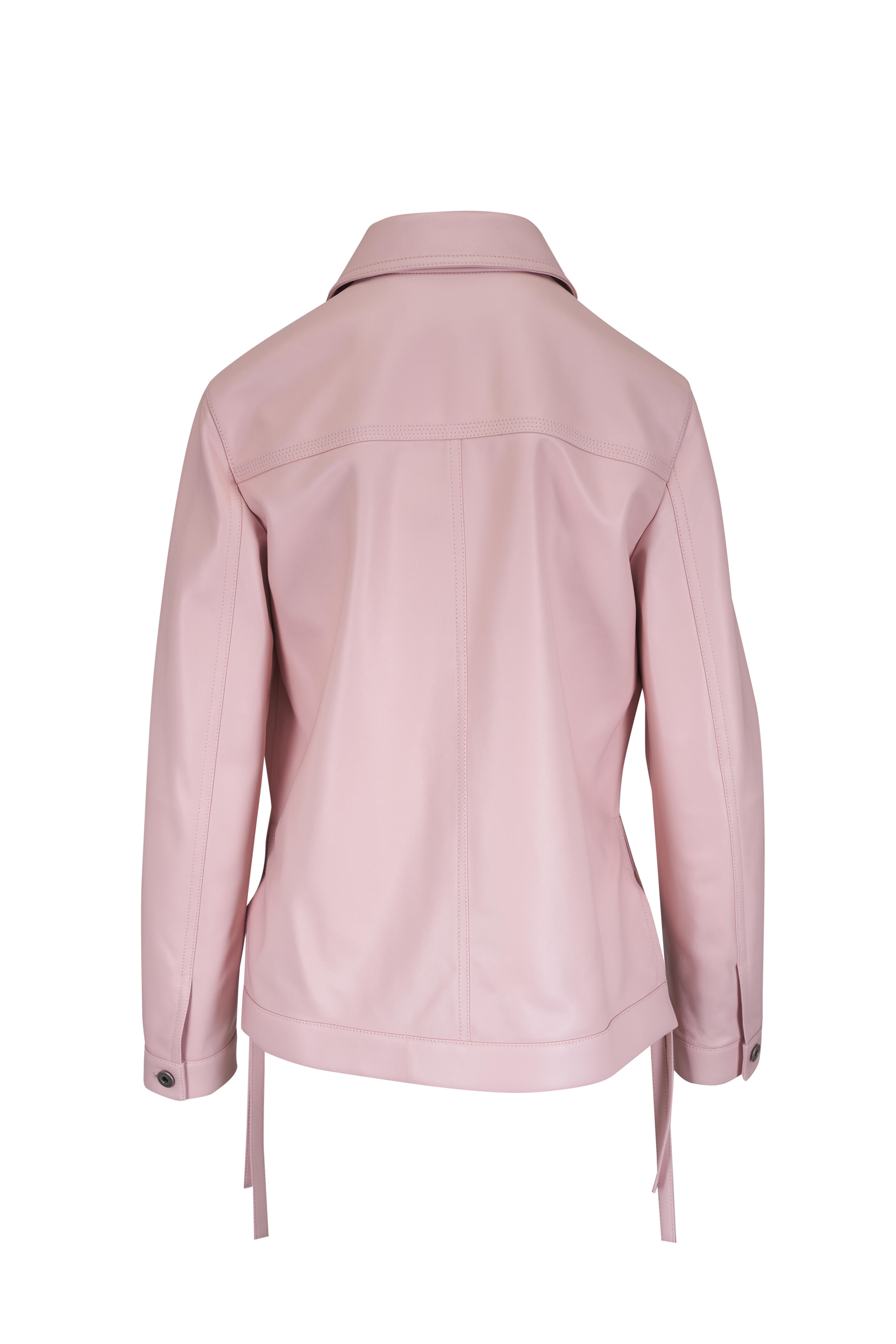 Loewe - Light Pink Leather Workwear Jacket | Mitchell Stores