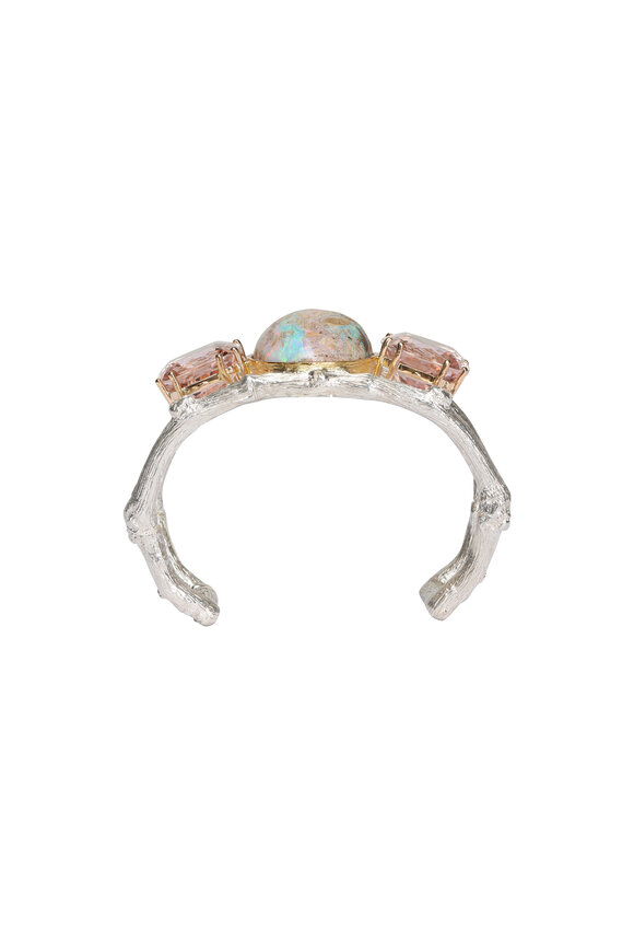 K. Brunini Jewels Morganite & Opal Twig Cuff Bracelet - view 3