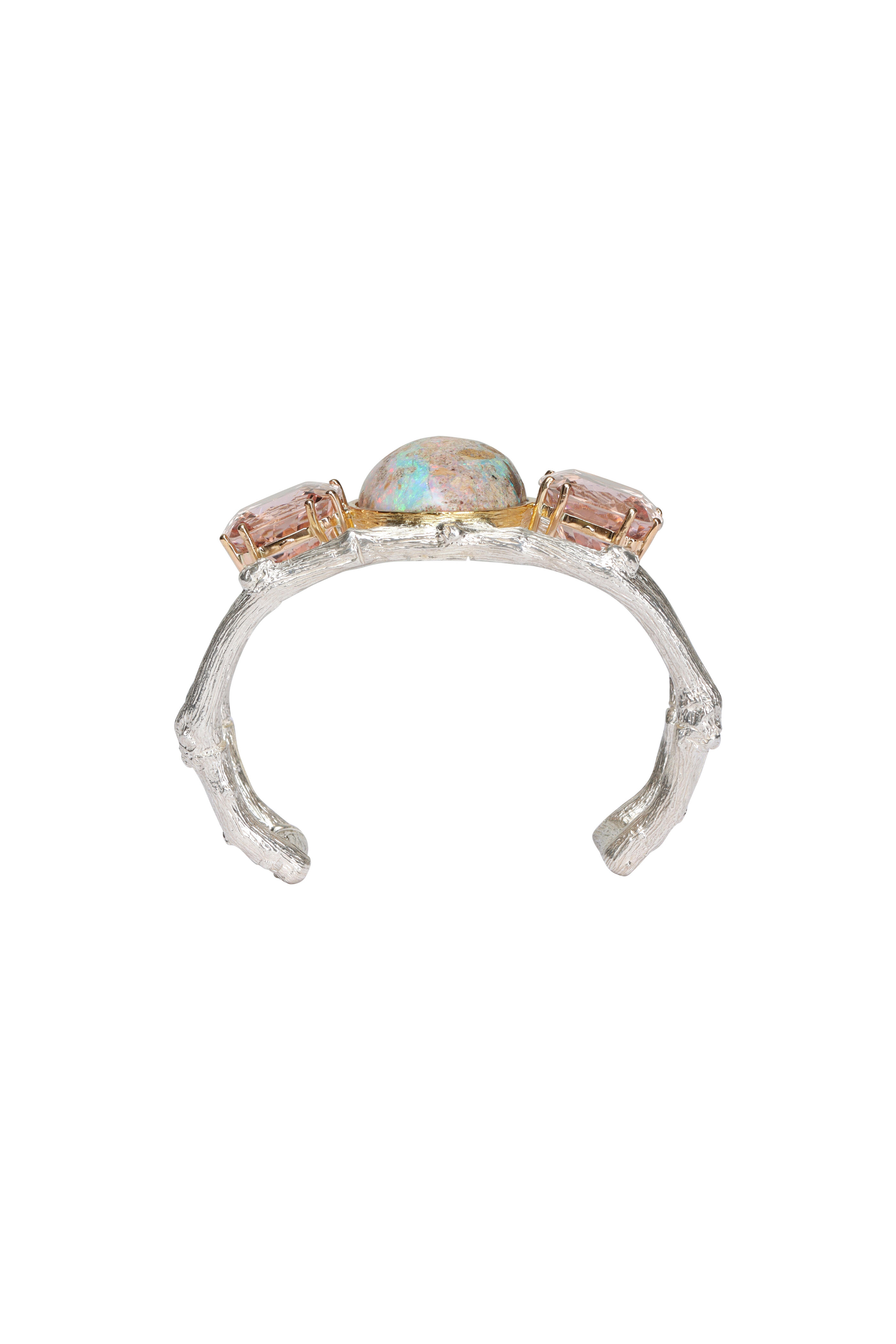 K. Brunini Jewels - Morganite & Opal Twig Cuff Bracelet - view 3