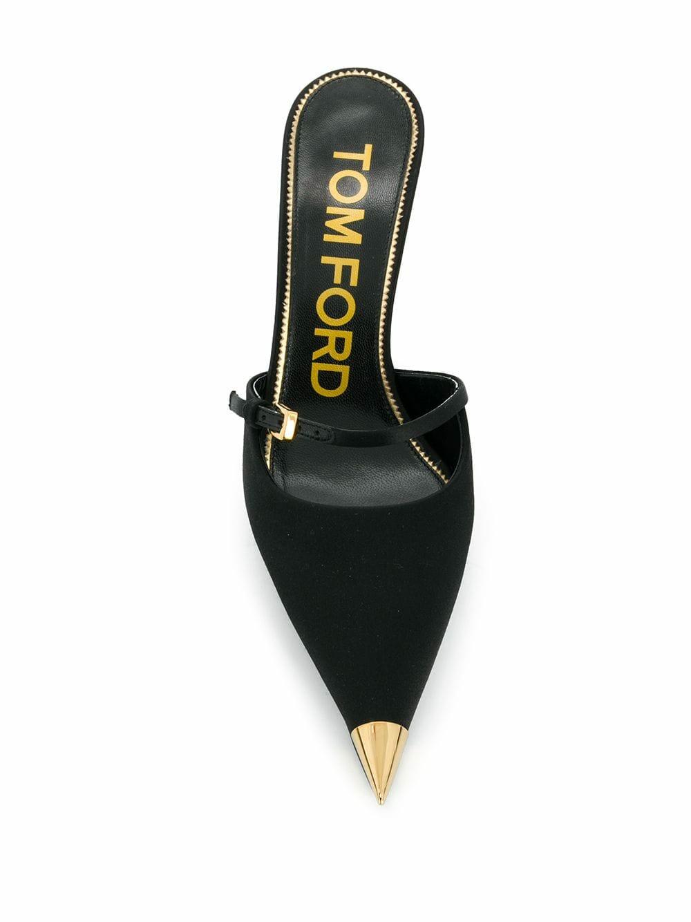 Tom Ford - Black Satin Mary Jane Mule, 75mm