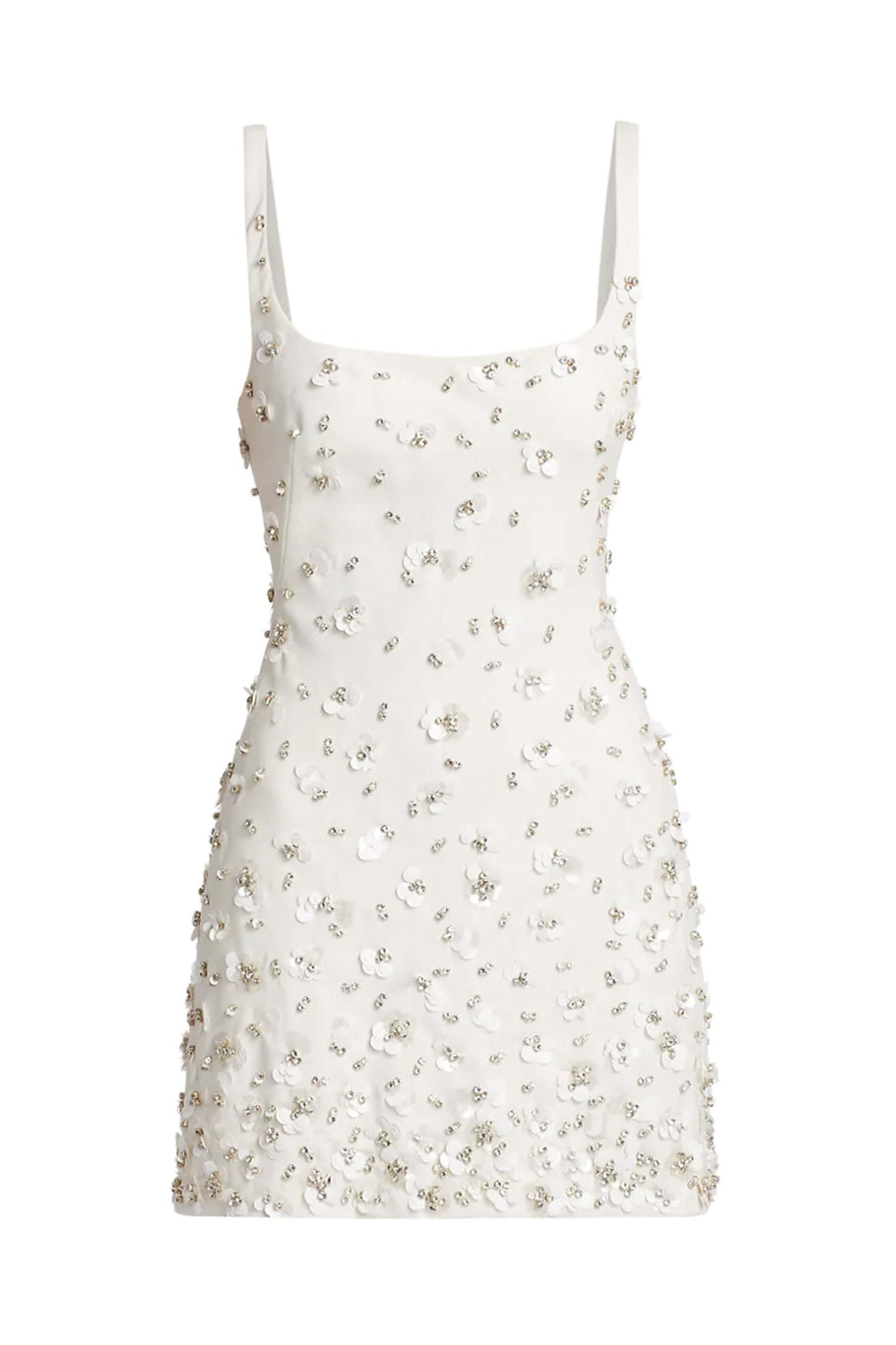 Simkhai - Ivory Embellished Sleeveless Ziva Mini Dress
