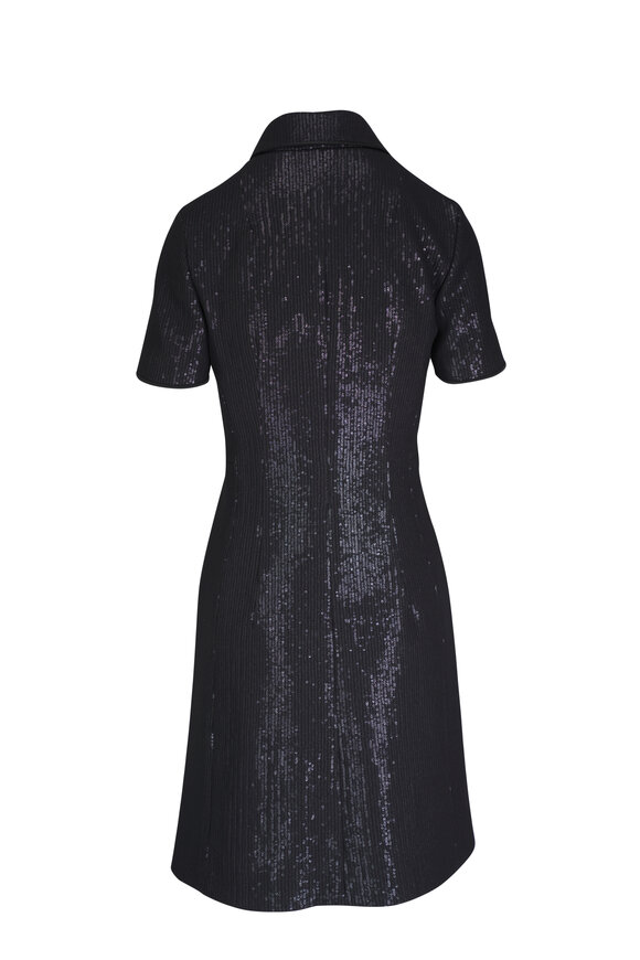 Akris - Black Sequin Shirtdress