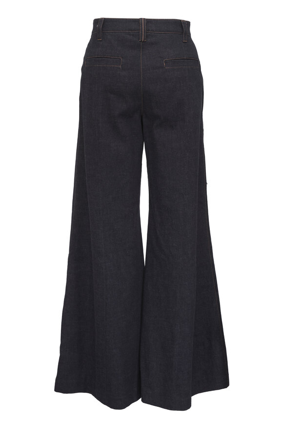 Brunello Cucinelli Dark Denim Extra Flare Jean - view 4