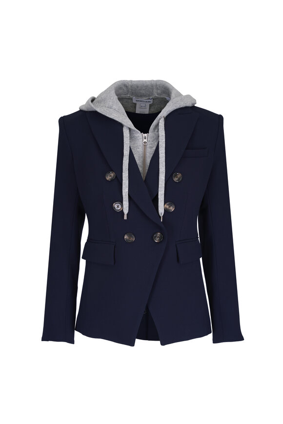 Veronica Beard Miller Navy Hooded Dickey Jacket Kit - view 1