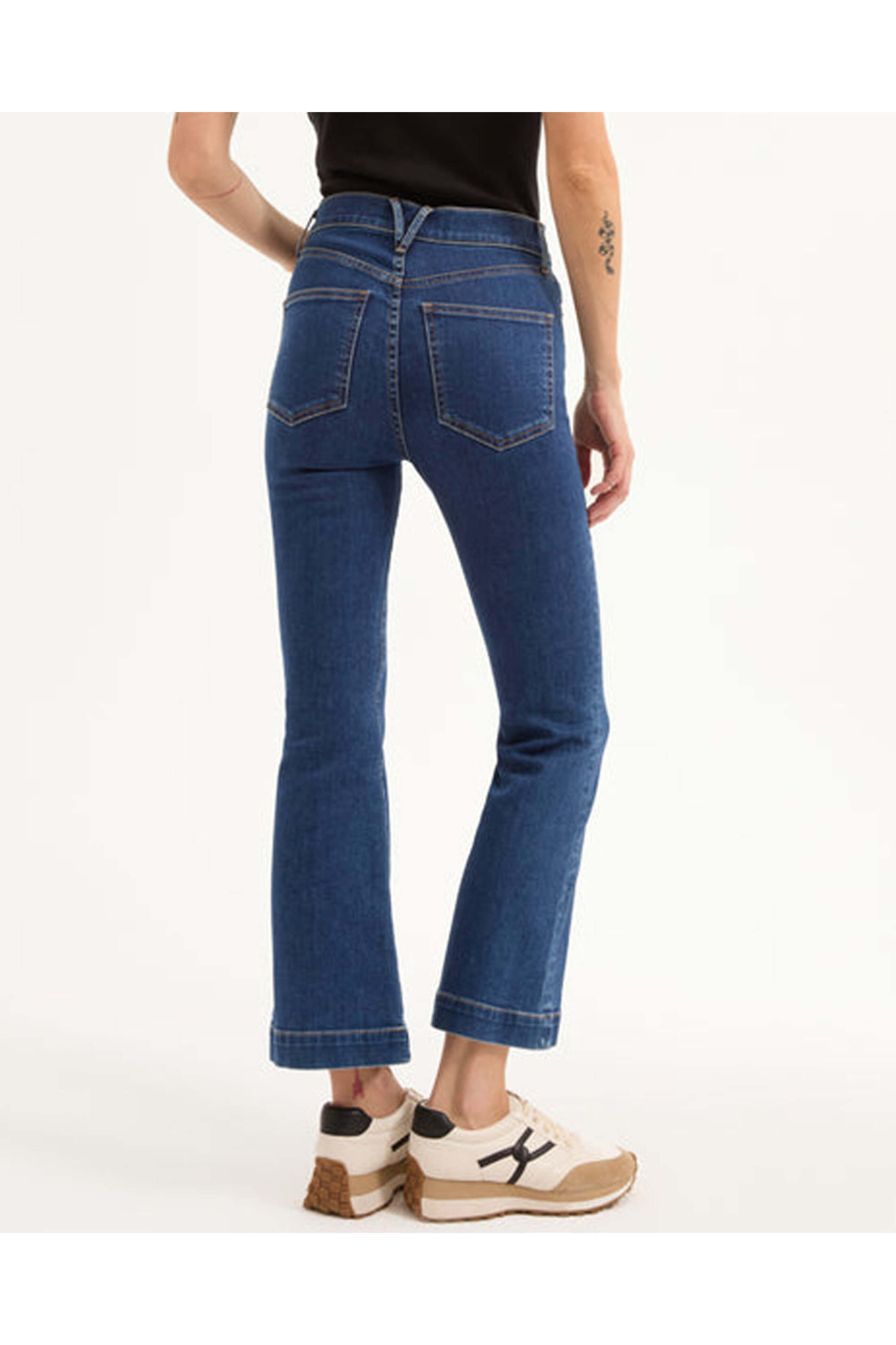 Veronica Beard - Carson Bright Blue Ankle Flare Jean
