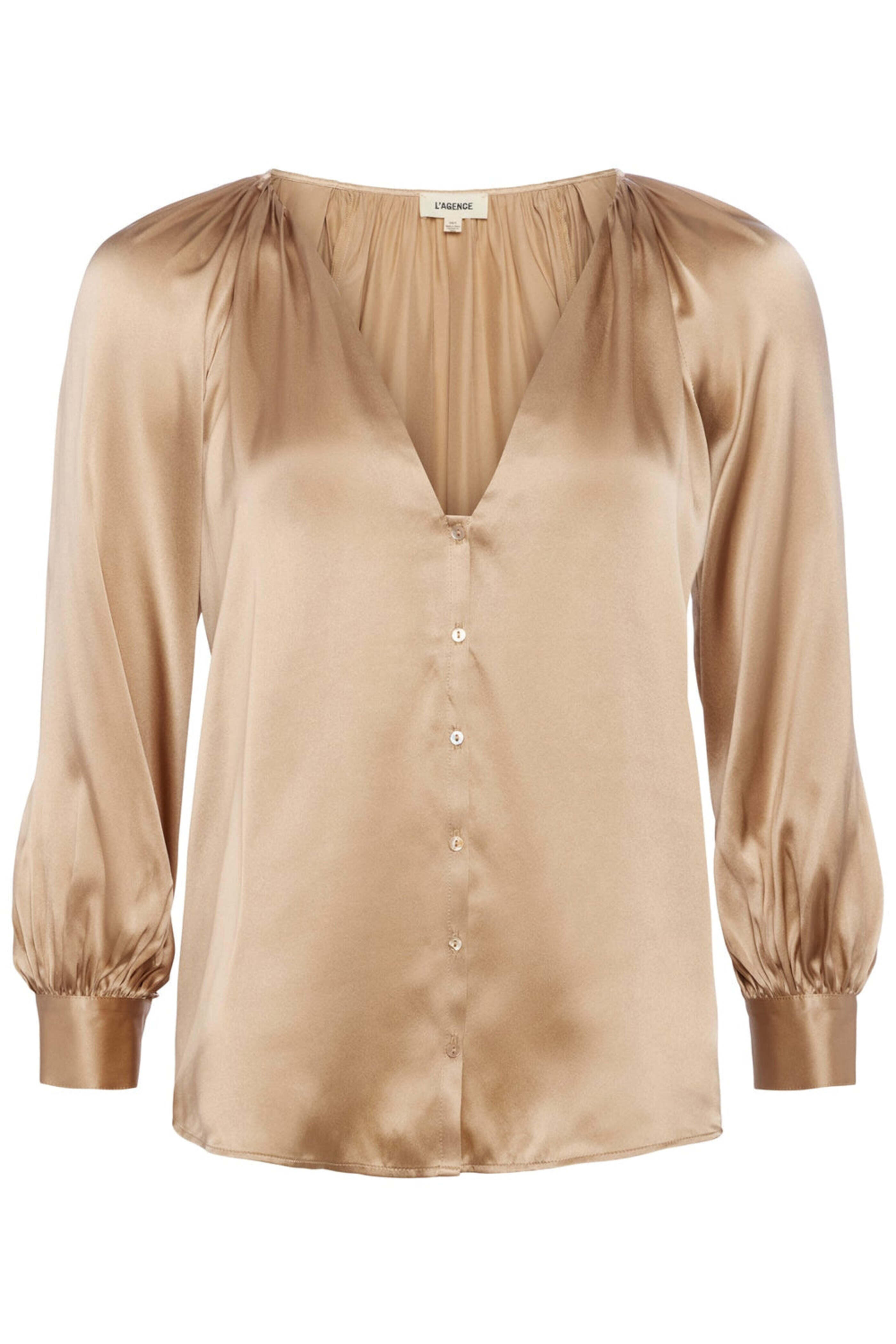 L'Agence - Almond V Neck Kaili Blouse