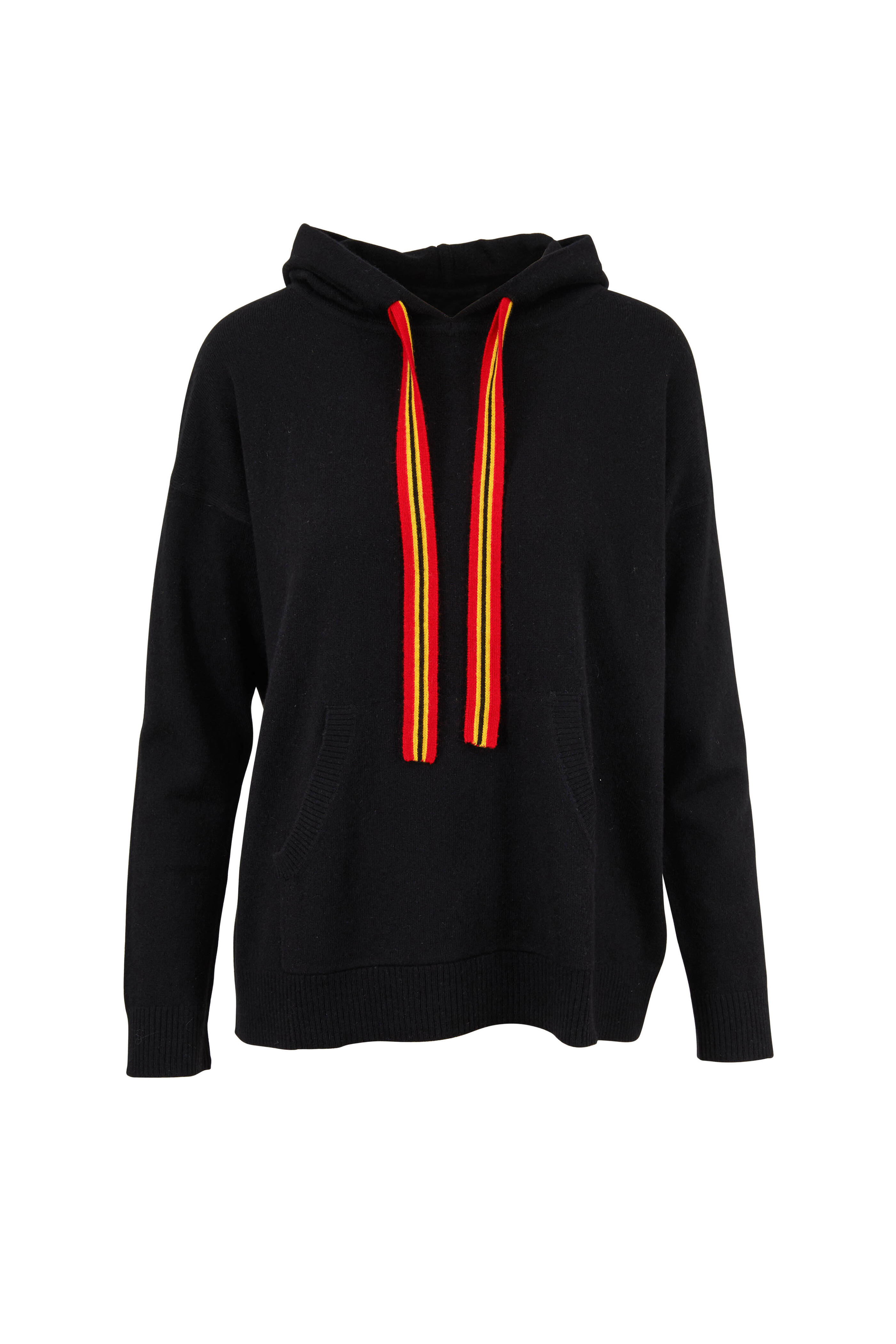 Chinti & Parker - Ringmaster Black Striped Drawstring Hoodie
