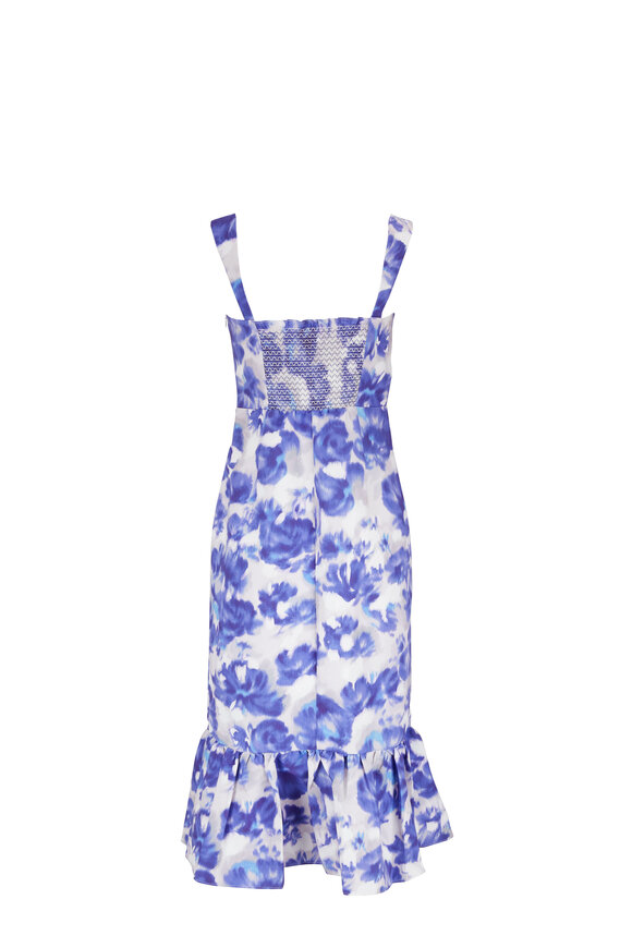 Sachin + Babi - Laura Azure Watercolor Floral Dress