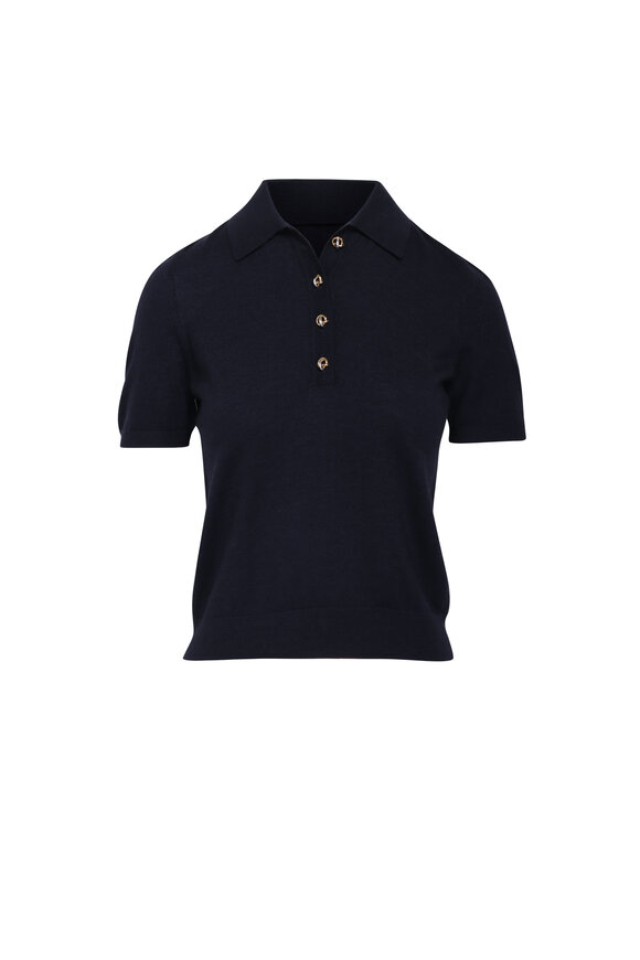 Altuzarra Nemo Navy Knit Polo