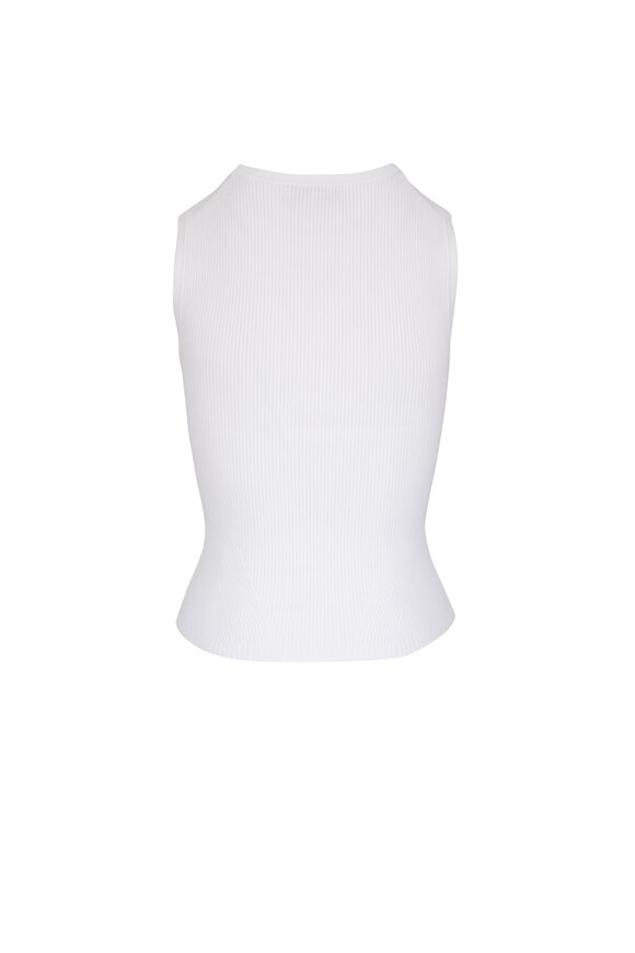 Veronica Beard - Sid Off-White Ribbed Tank