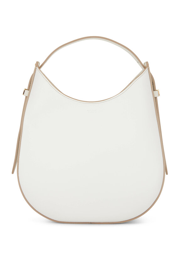 Tod's - Oboe White Leather Small Hobo