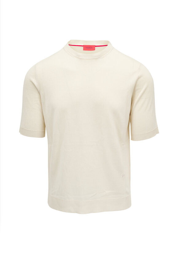 Isaia White Silk T-Shirt