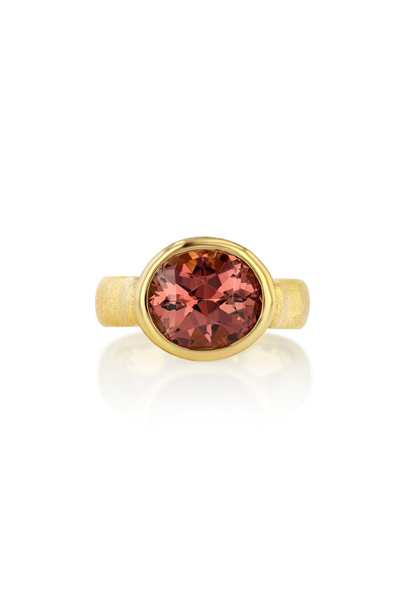 Aaron Henry 18k Yellow Gold Pink Tourmaline Ring - view 1
