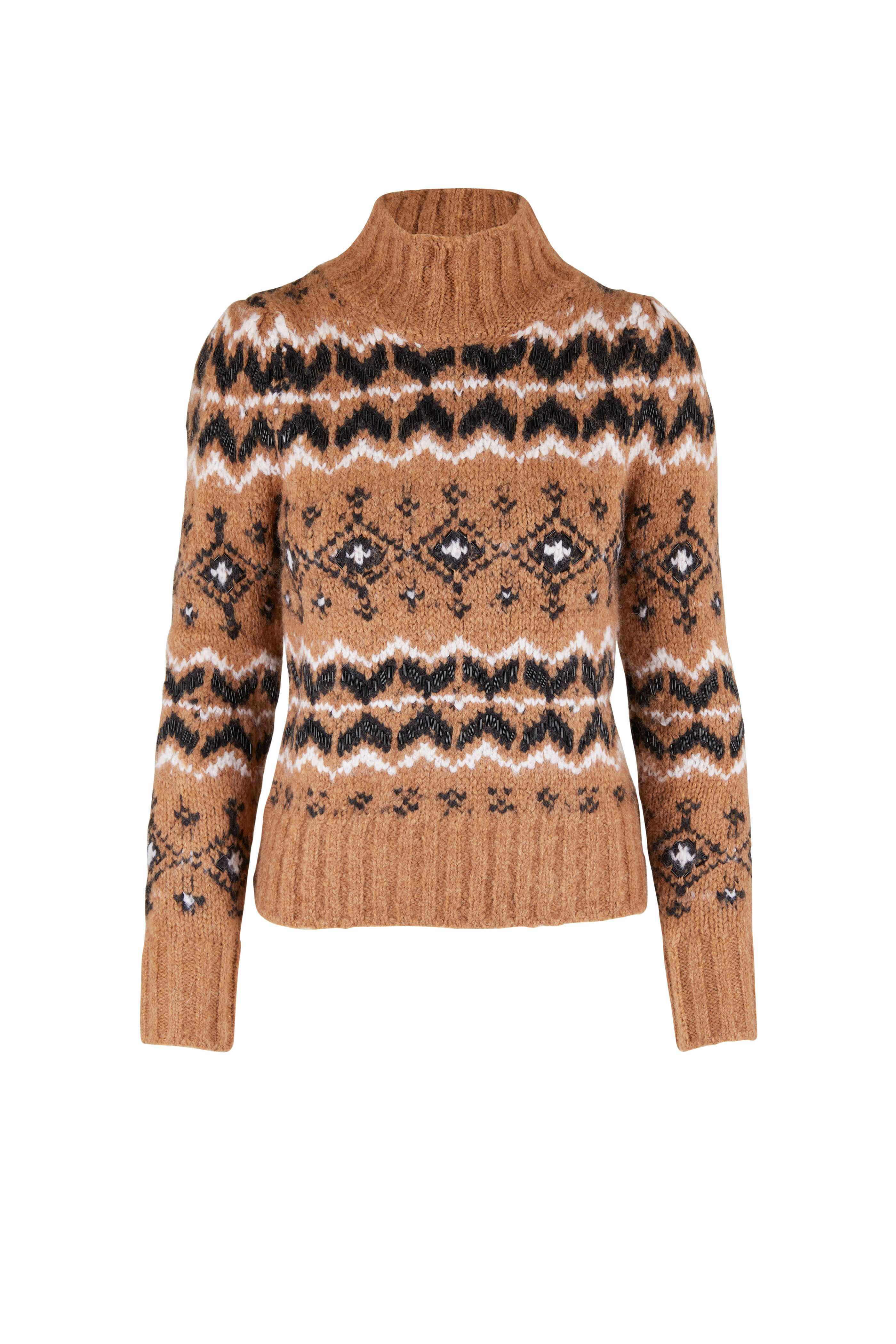 Veronica Beard - Chiana Multicolor Fairisle Turtleneck Sweater