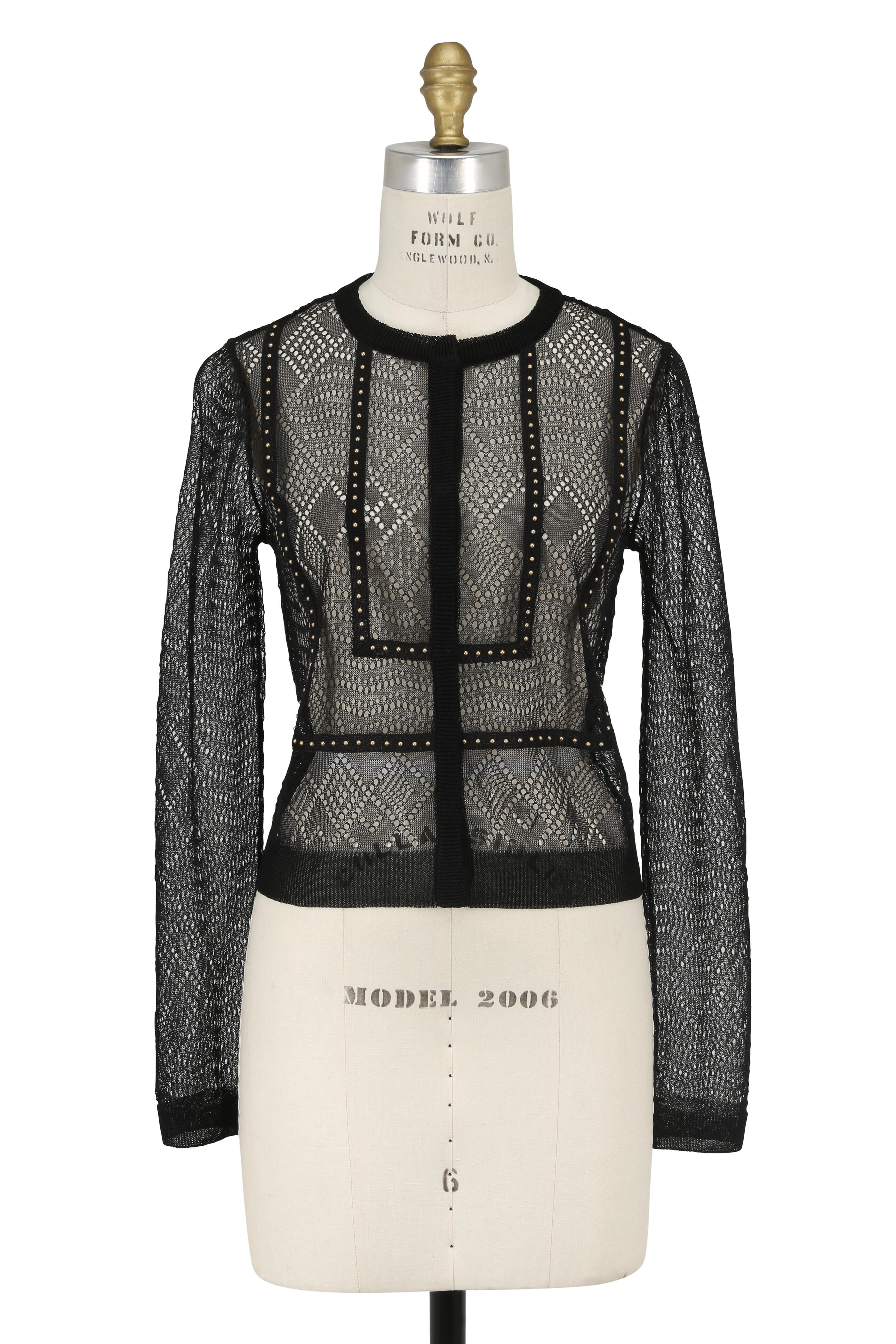 Valentino - Black Sheer Lace Cardigan