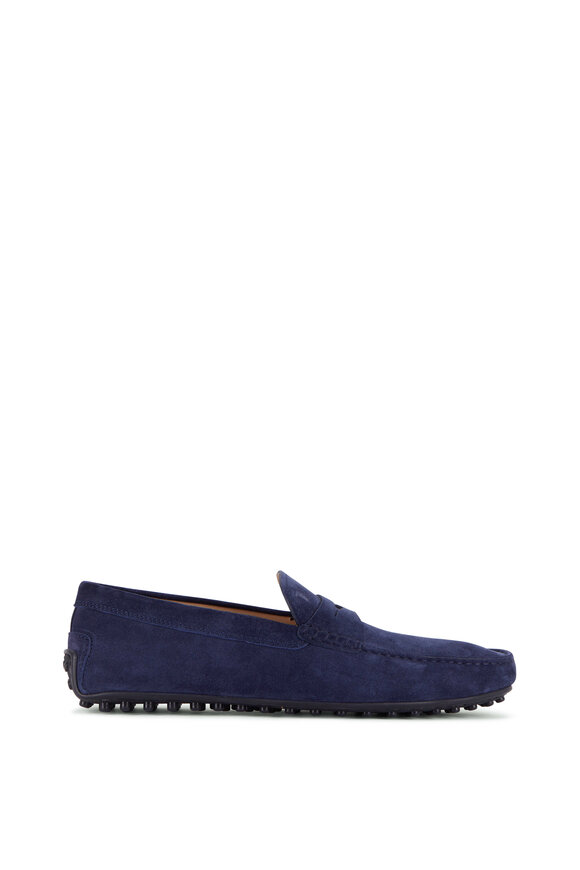 Tod's - Navy Suede Loafer | Mitchell Stores