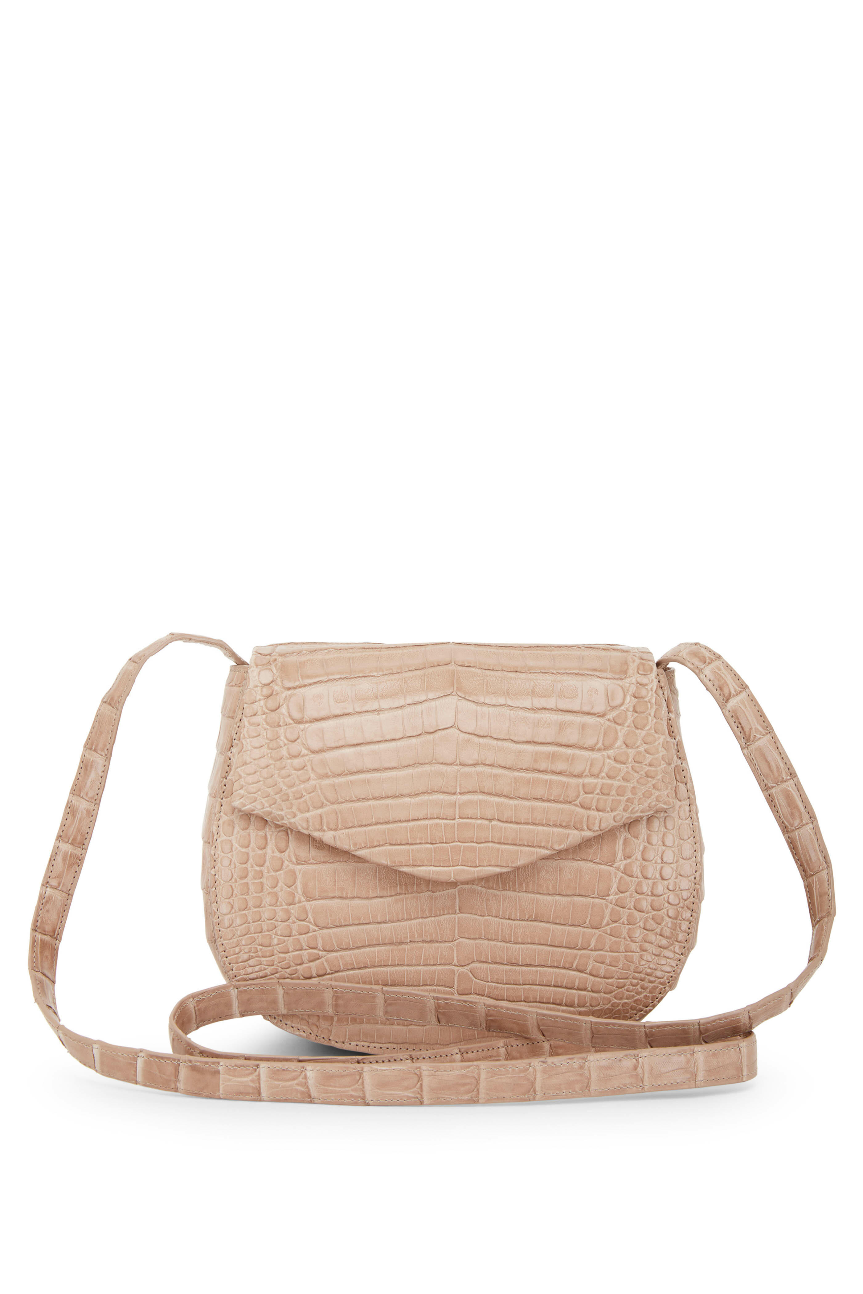 Nancy Gonzalez - Taupe Crocodile Chain Convertible Bag