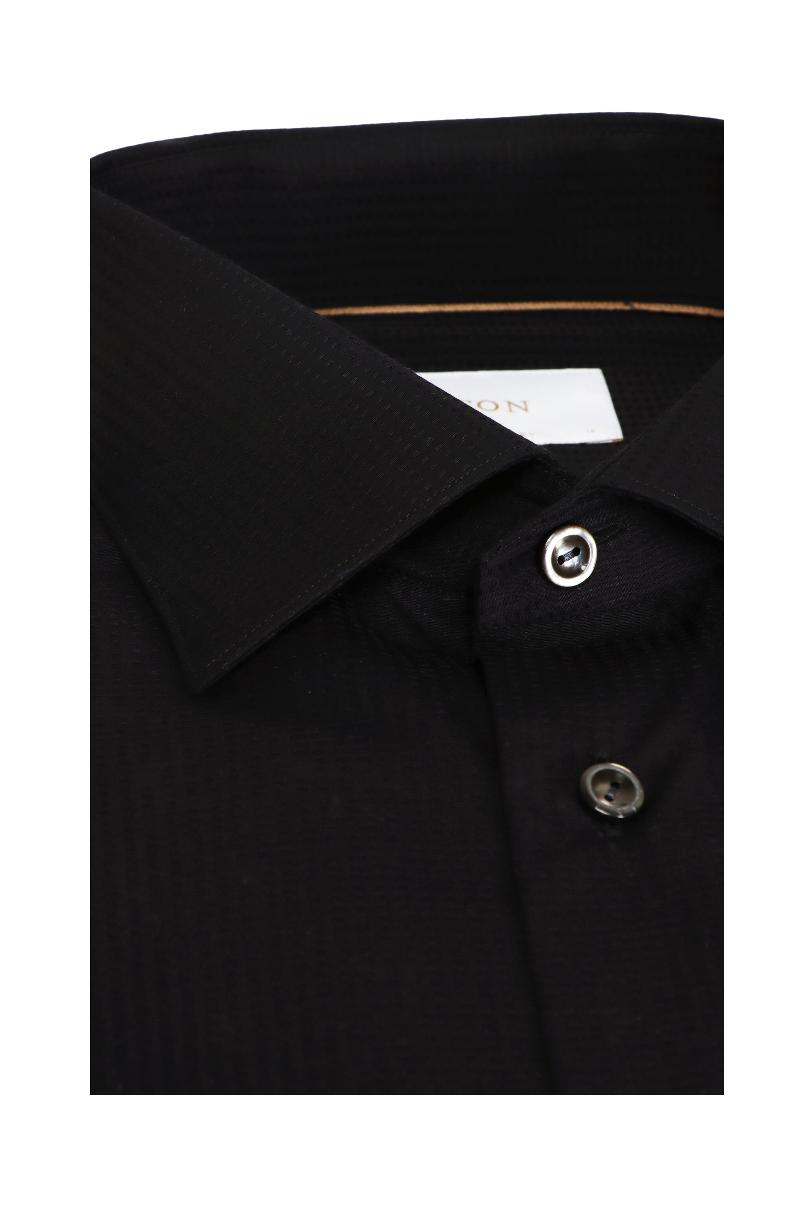Eton - Black Solid Cotton Dress Shirt