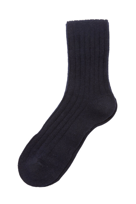 Pantherella  Navy Blue Cashmere Blend Socks 