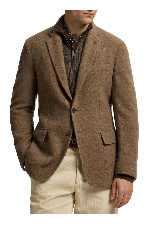 Ralph Lauren Purple Label Taupe Cashmere & Wool Sportcoat - view 2