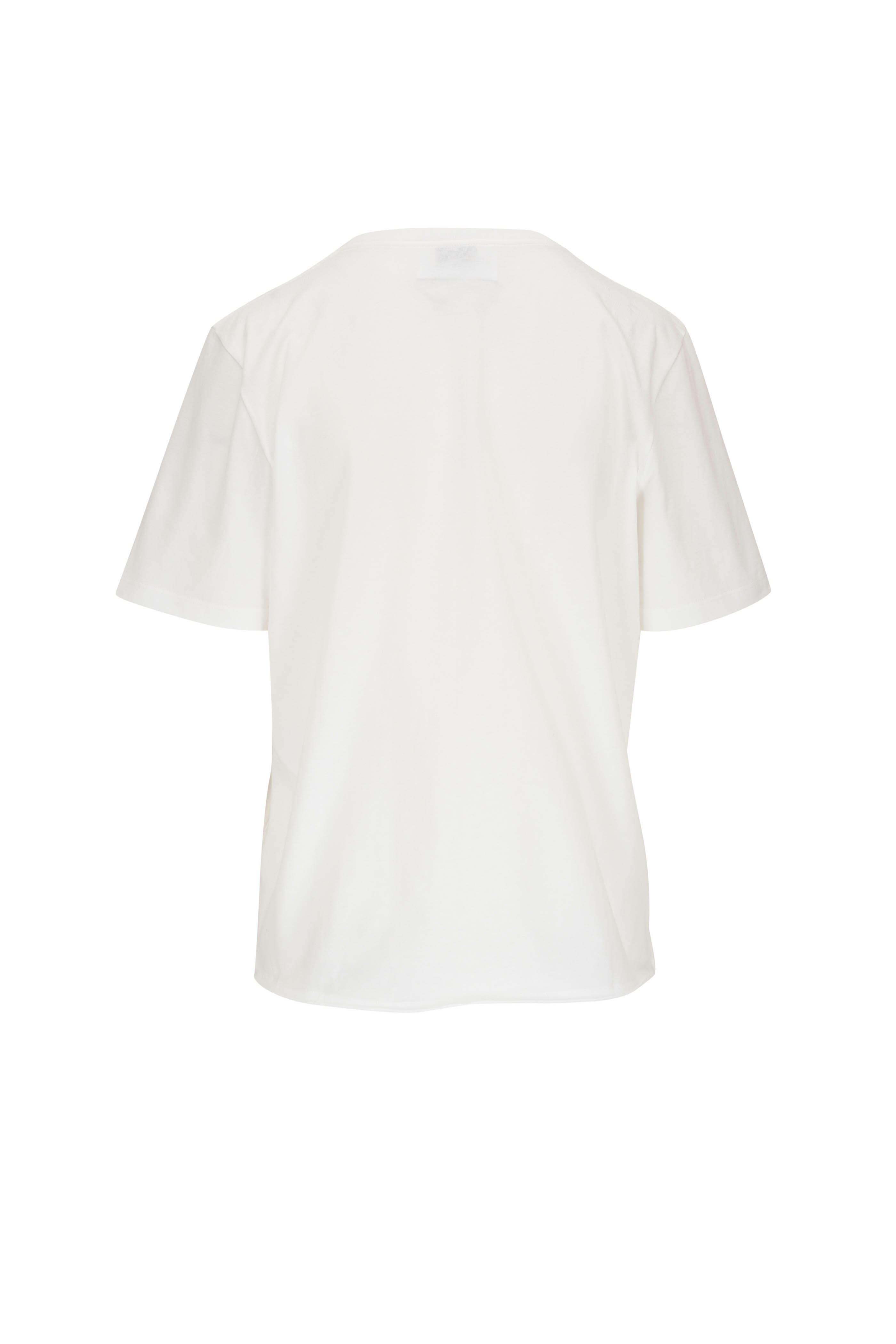 Saint Laurent Heart Print Cotton Jersey T Shirt