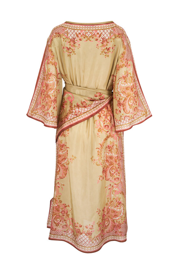 Zimmermann Aster Sage Paisley Floral Tunic Midi Dress - view 3