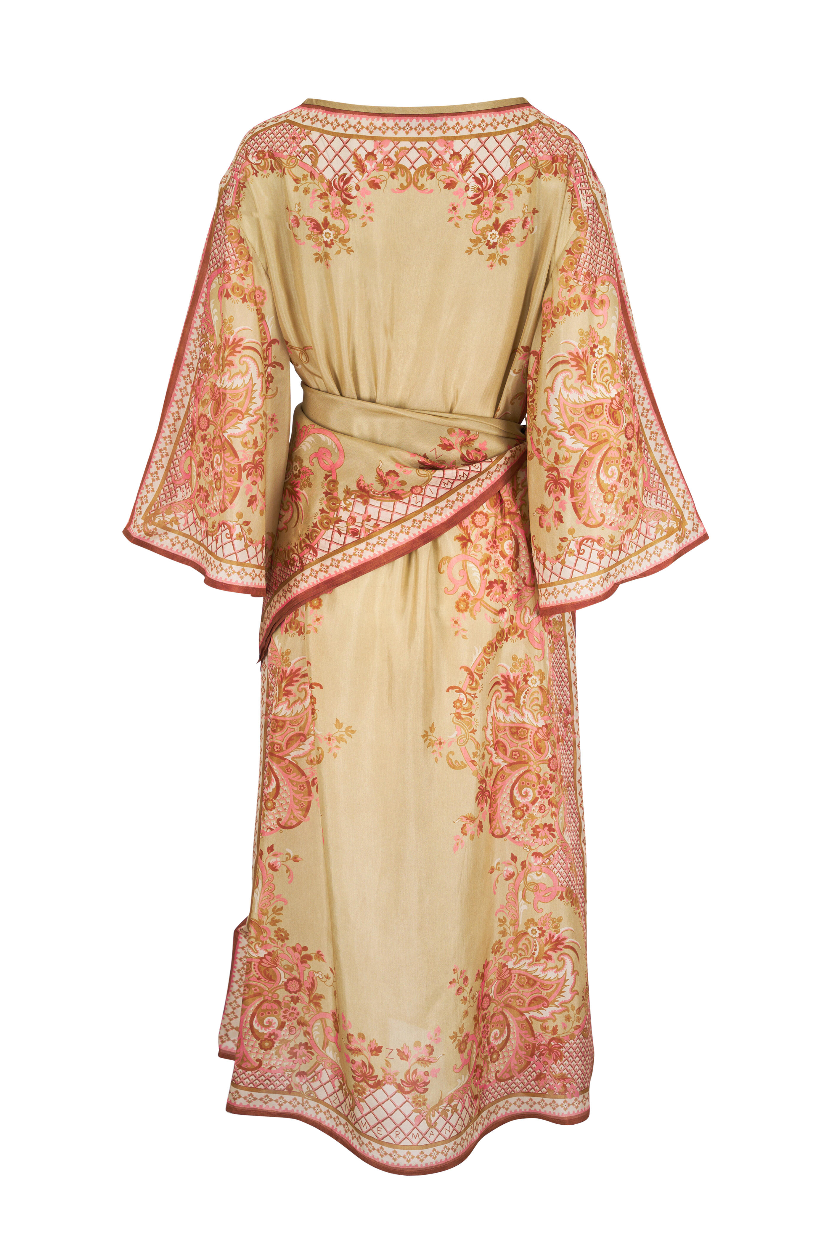 Zimmermann - Aster Sage Paisley Floral Tunic Midi Dress