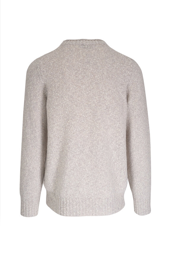 Brunello Cucinelli - Oat Melange Wool & Cashmere Crewneck Sweater