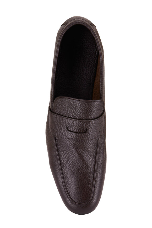 John Lobb - Thorne Dark Brown Leather Loafer 