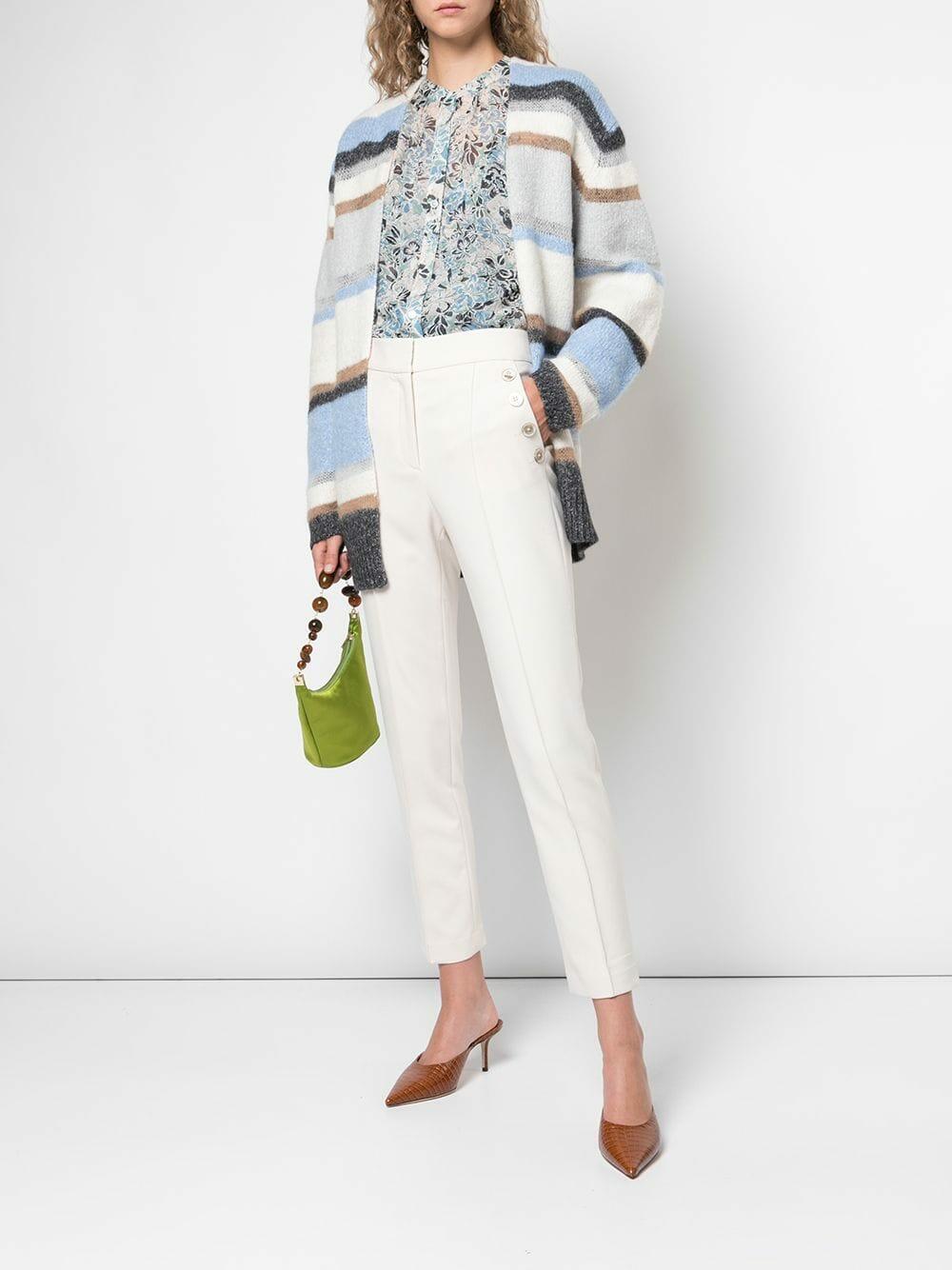 Veronica Beard - Elizabeth Multi Striped Open Front Cardigan