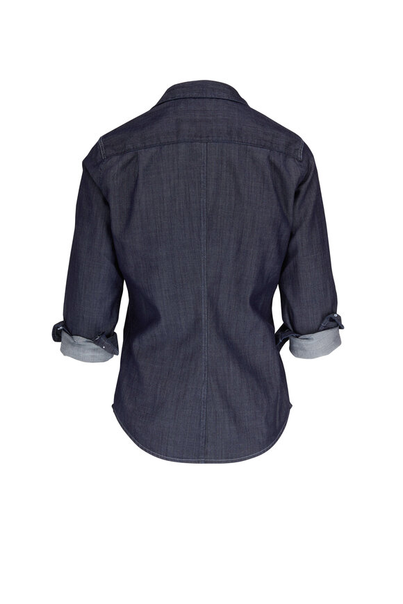 Frank & Eileen Barry Washed Black Denim ButtonDown Shirt
