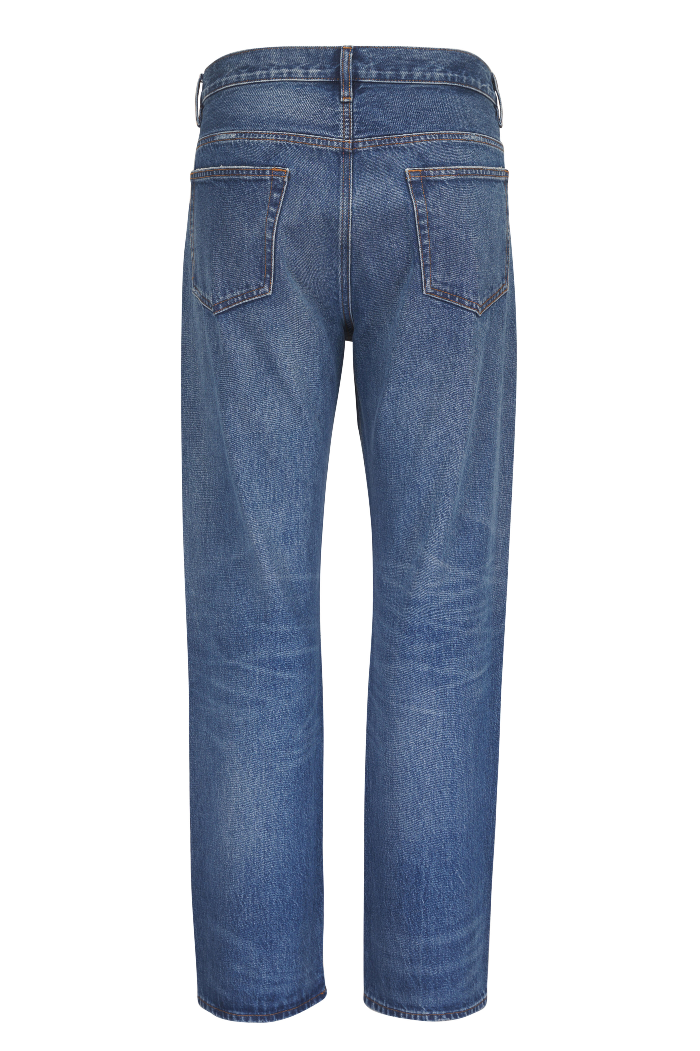 Frame - The Straight Blue Mid-Rise Fit Jean