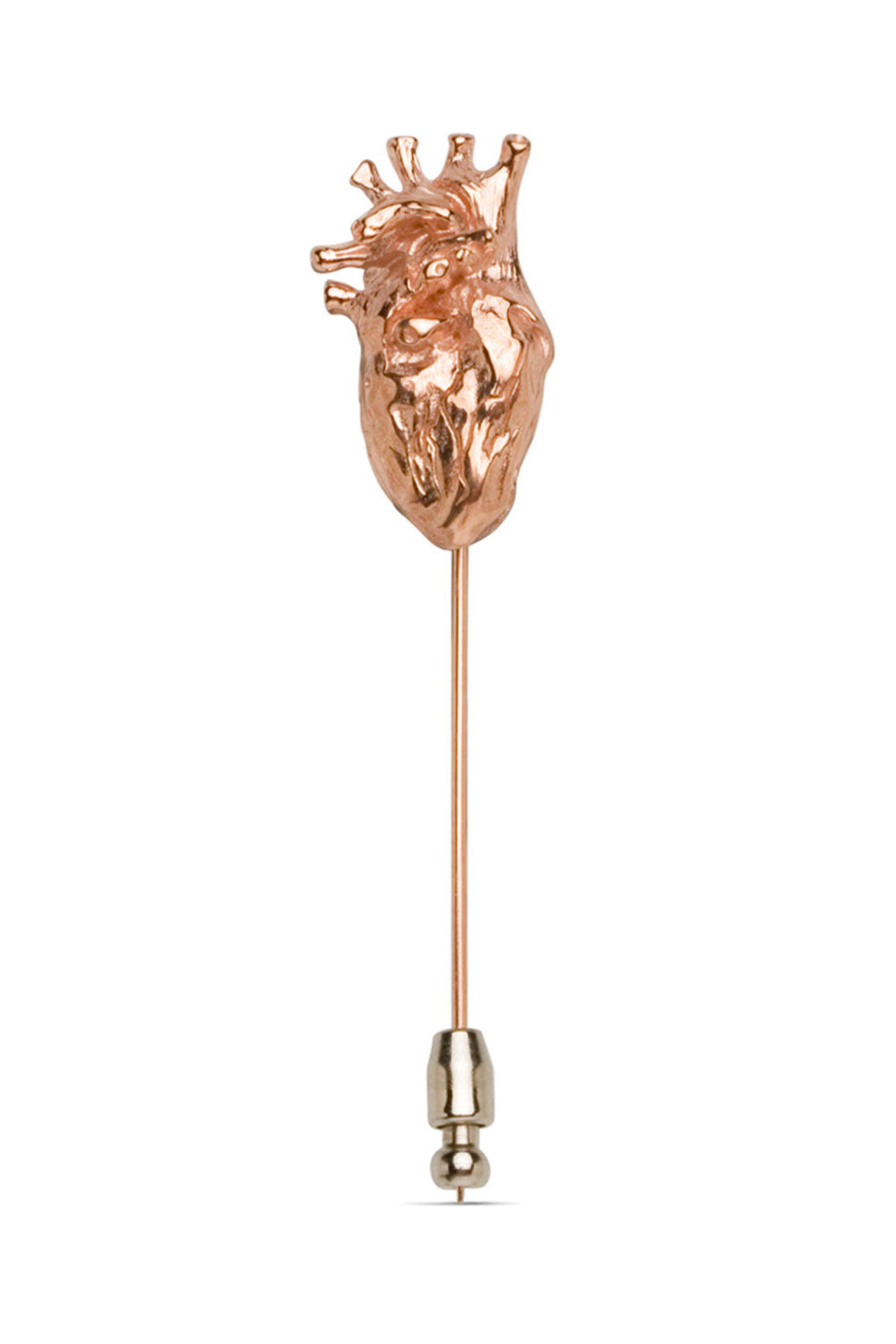 Spivey - Rose Gold Anatomical Heart Lapel Pin
