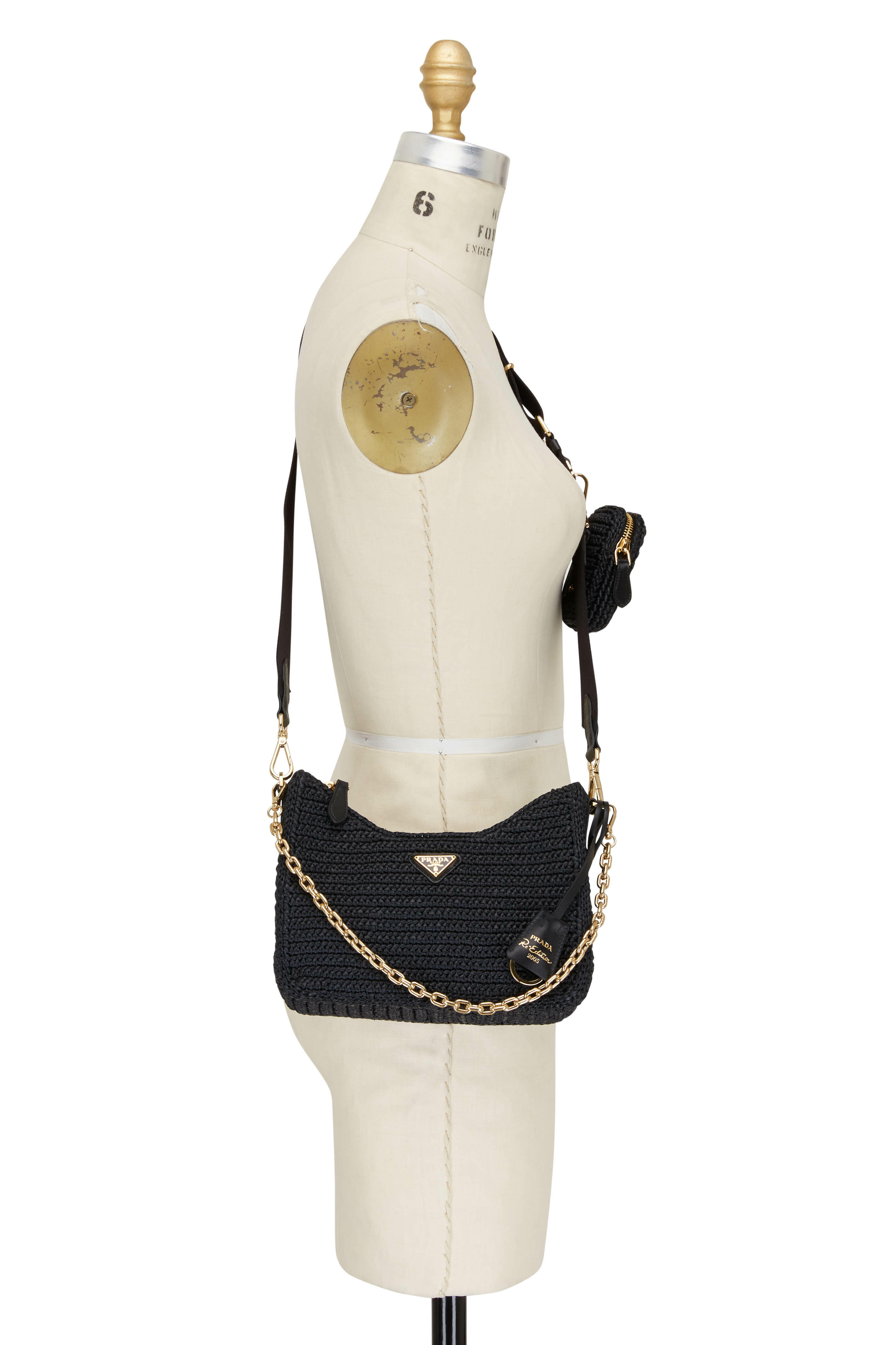 Prada, Bags, New Prada Reedition Raffia Shoulder Bag