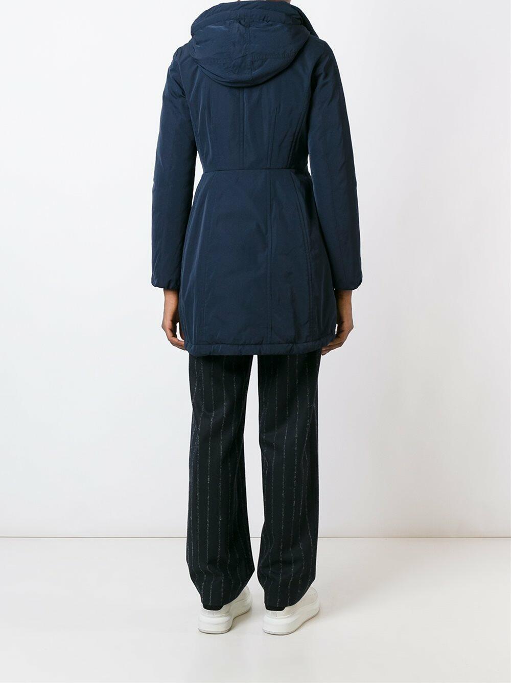 MONCLER AREDHEL アーデル　Sサイズ Moncler - Aredhel Navy Blue Utility Coat With Fox Fur Hood
