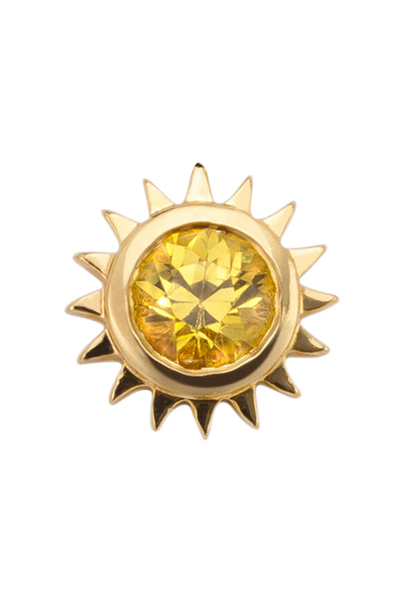 Robinson Pelham - 14K Gold Stud Club Yellow Sapphire Sun Single Stud