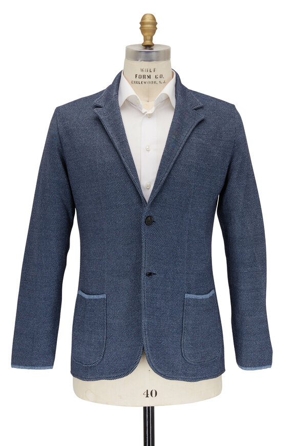 Maurizio Baldassari - Blue Melange Knit Jacket