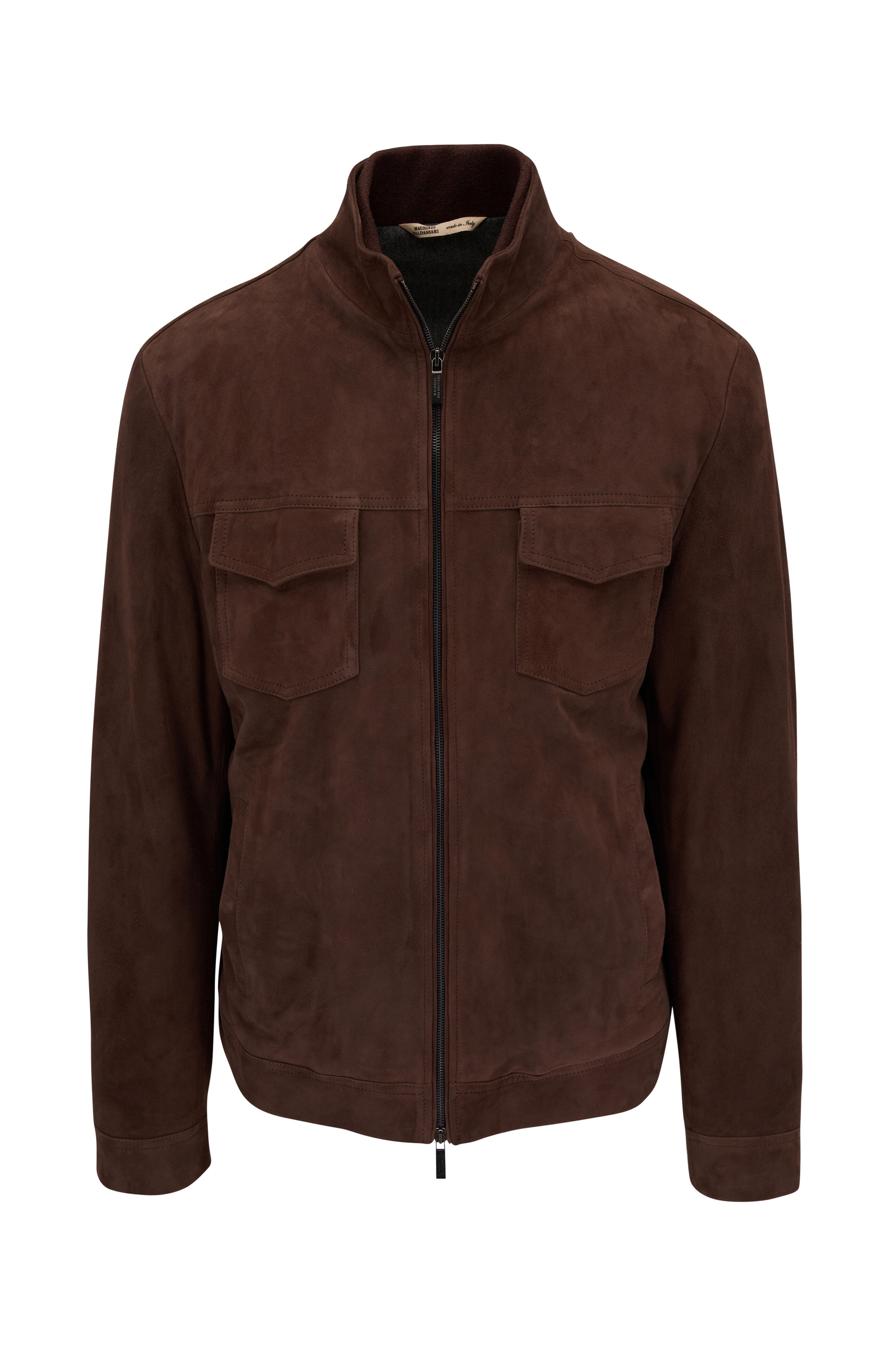 Maurizio Baldassari - Dark Brown Suede Blouson Jacket