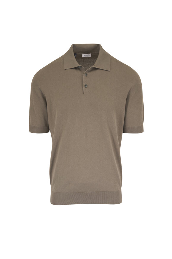 Atelier Munro Olive Cotton Polo - view 1