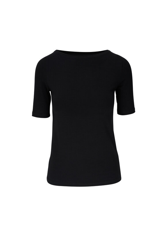 Majestic Black Soft Touch Crewneck Deluxe T-Shirt