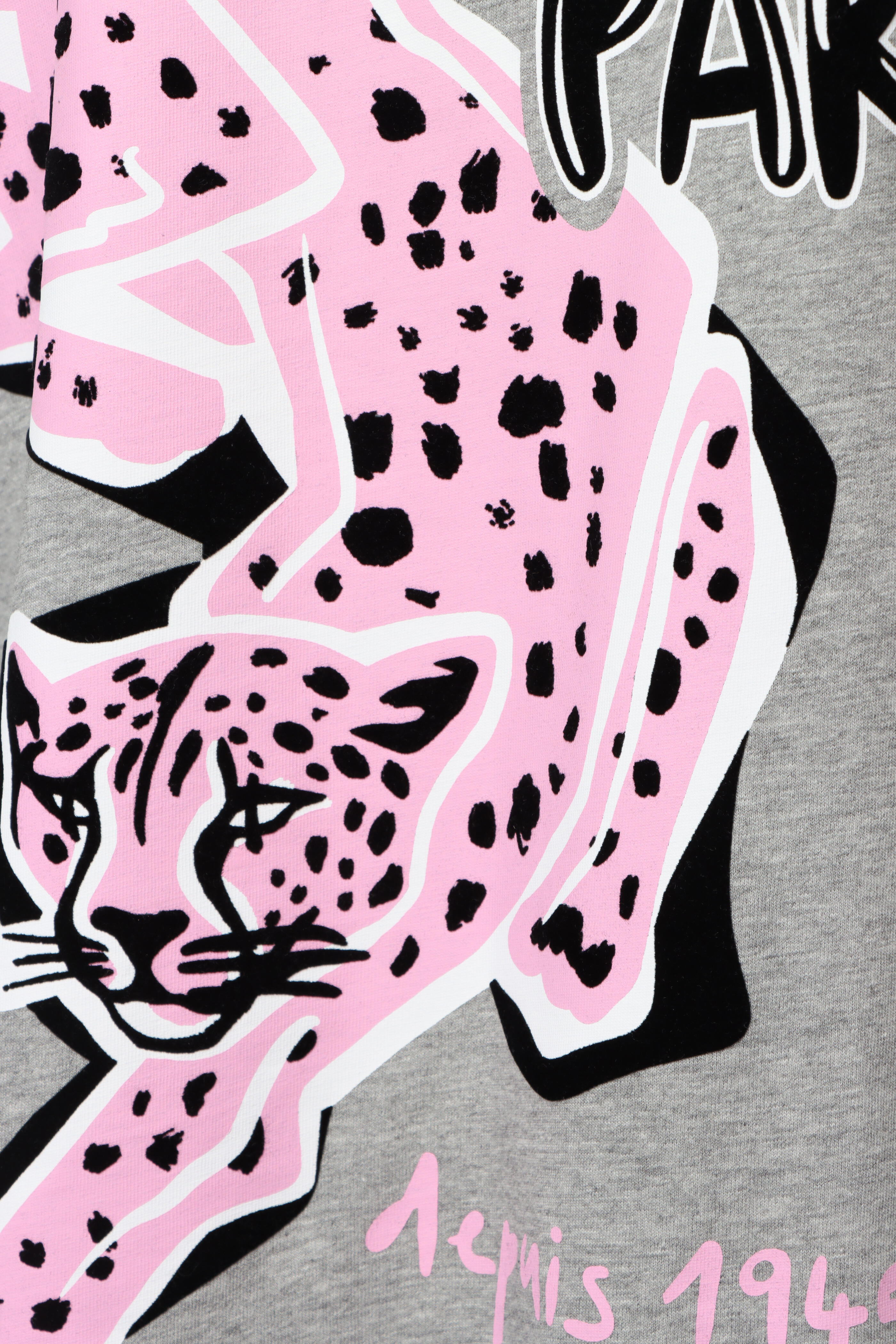 Balmain - Gray & Pink Logo T-Shirt