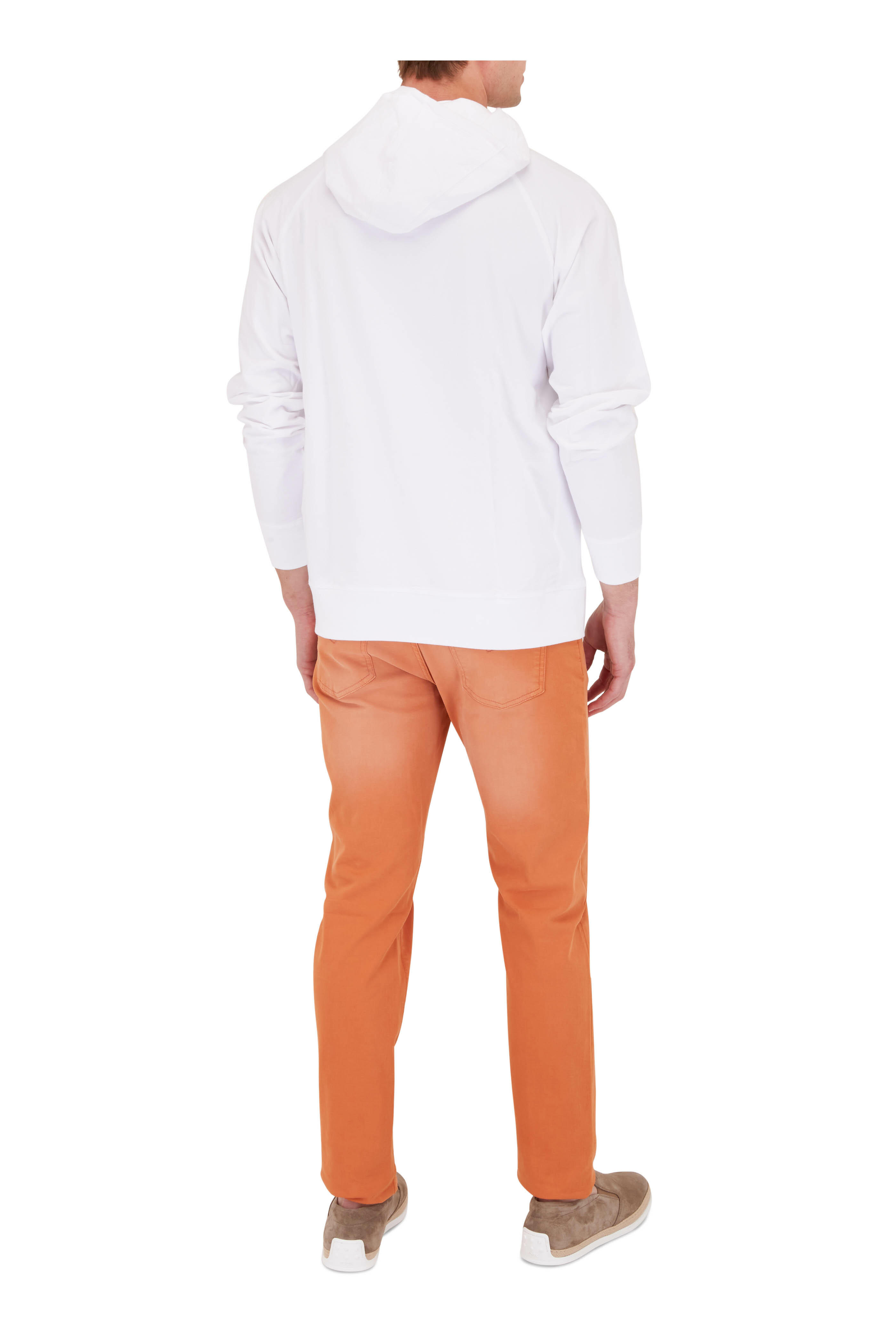 Patrick Assaraf - White French Terry Hoodie