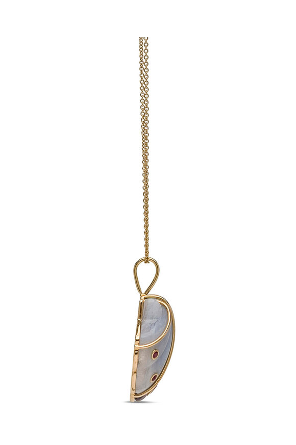 Brent Neale Amethyst and Chalcedony Seashell Pendant Necklace - view 5
