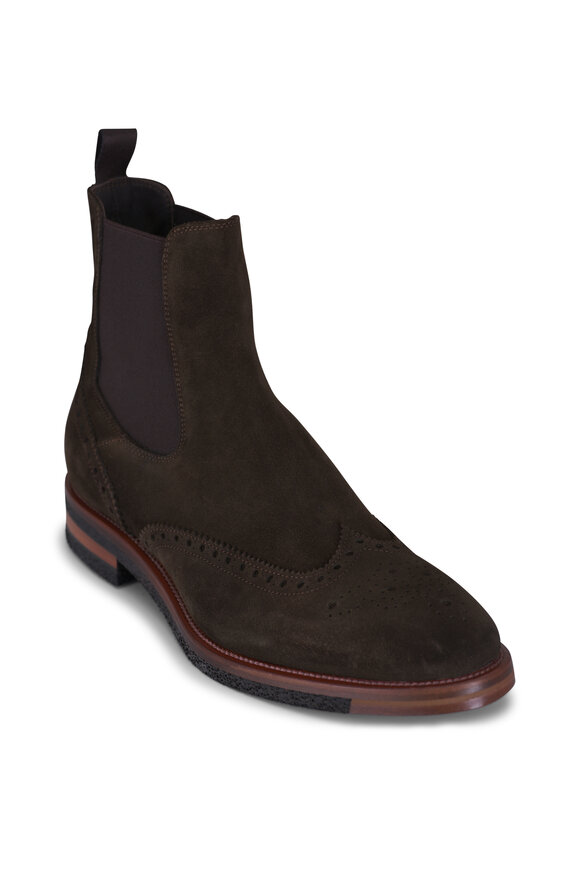 Martin Dingman Tuscan Espresso Suede Chelsea Boot