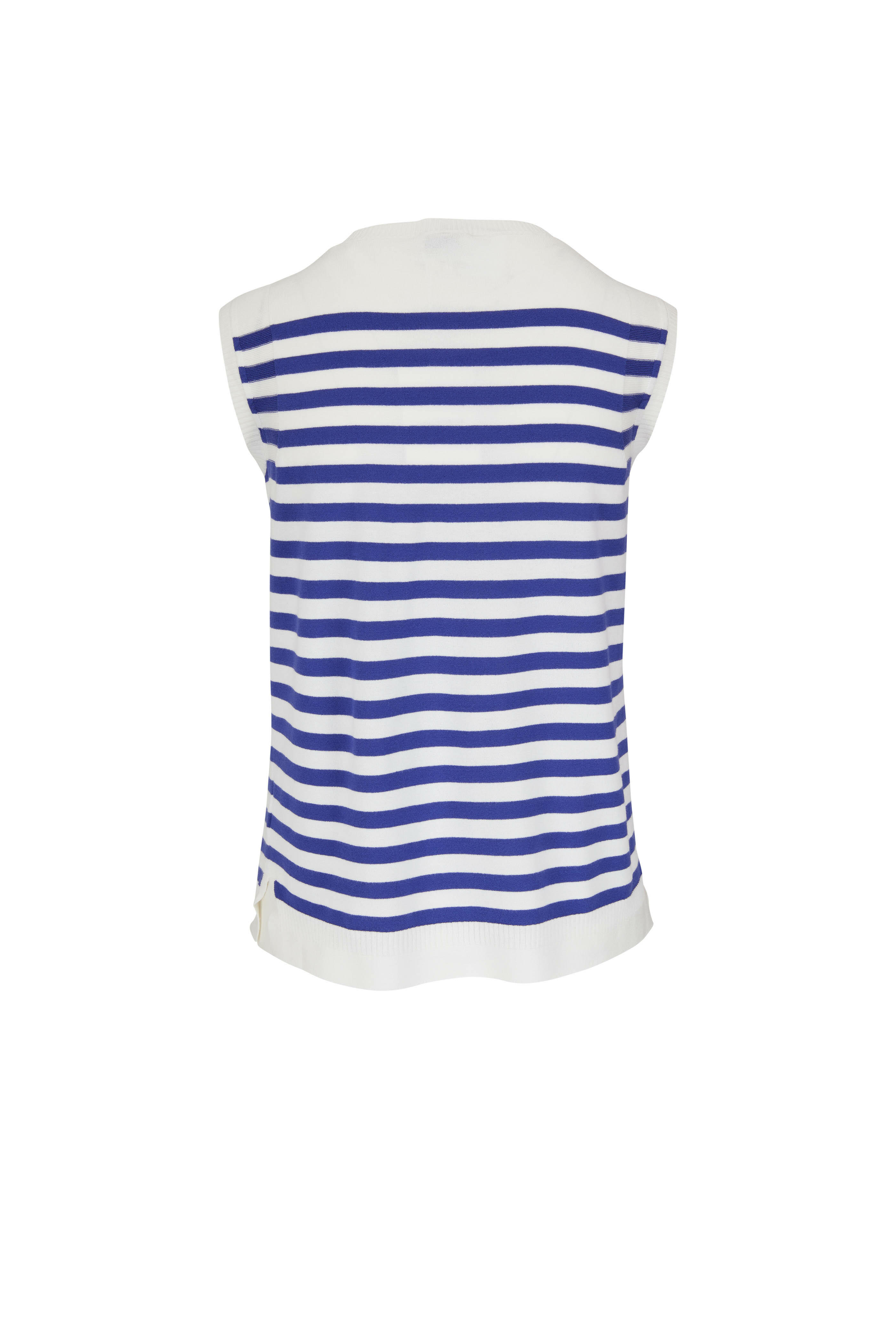 Lafayette 148 New York Womens Striped Sleeveless Tank Top Multi