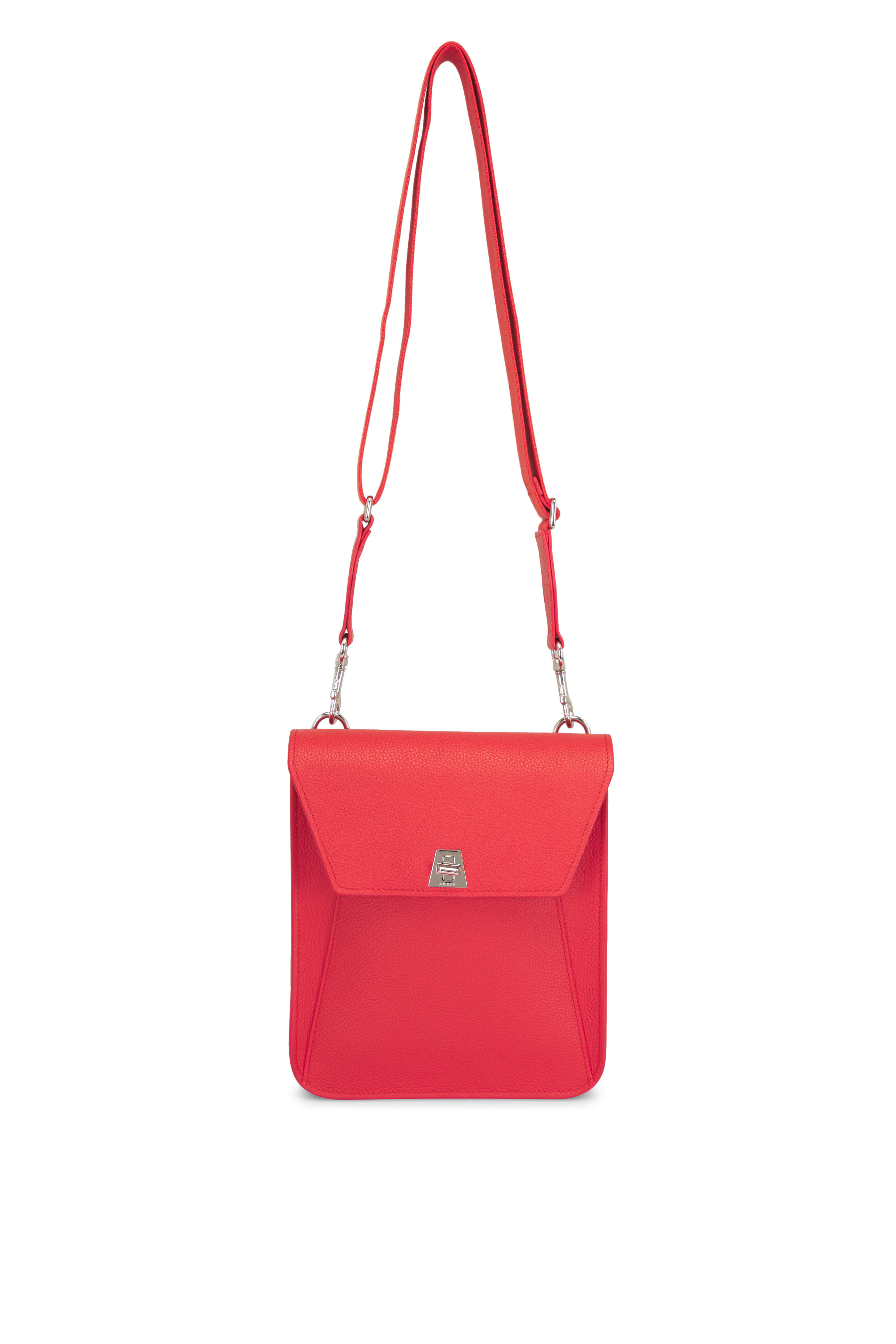 Akris - Anouk Tangerine Leather Crossbody Bag