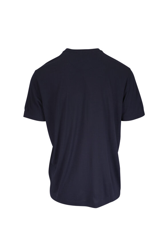 Maurizio Baldassari Navy Wool T-Shirt - view 4