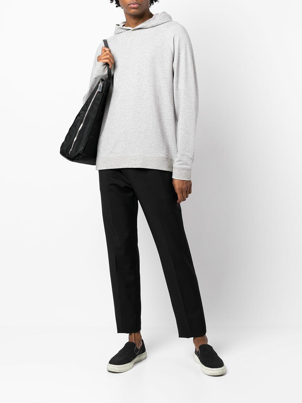 Vince - Gray Twill Cotton Hoodie