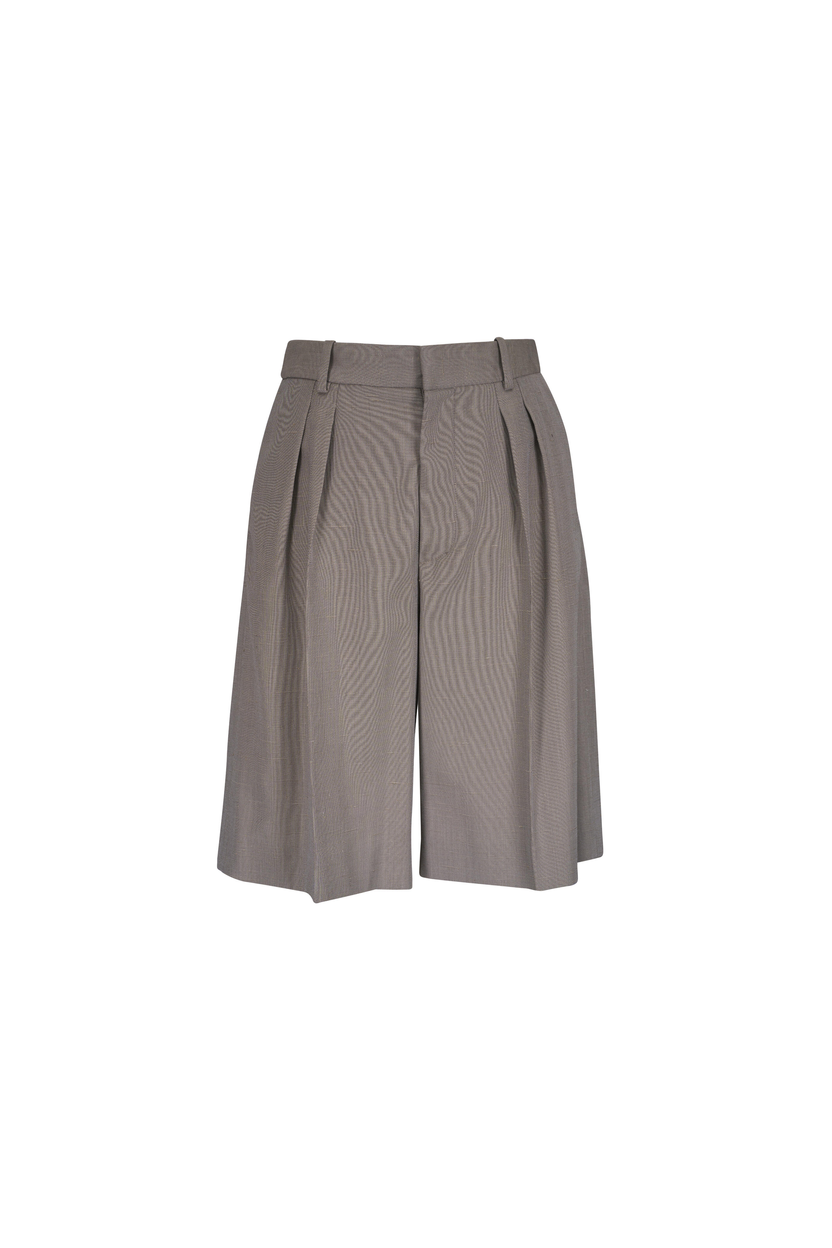 Loro Piana - Digby Bermuda Light Gray Silk & Wool Shorts