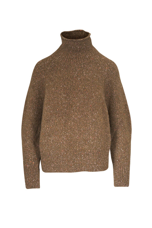 The Elder Statesman - Oatmeal & White Palm Tree Cashmere Sweater